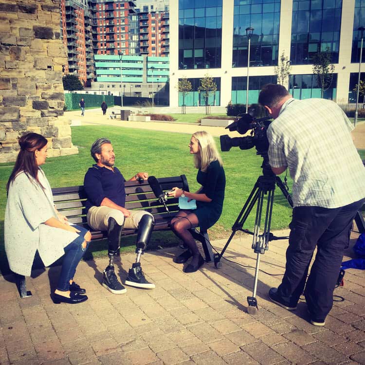 Dean and Kirsty with the BBC